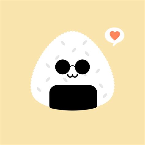 vector illustration. Onigiri cute and kawaii character logo design. Japan rice ball. 7060335 ...