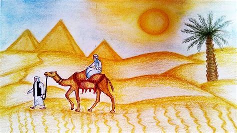 Desert Scenery Drawing - Arid Desert Landscape By Jjpeabody On ...