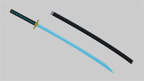 Muichiro Tokito Sword And Sheath 3D model - TurboSquid 2081873