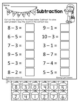 Fall Subtraction by Jenny-Lynn Creations | Teachers Pay Teachers