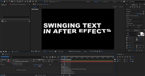 Swinging Text Animation in Adobe After Effects – BlueFx