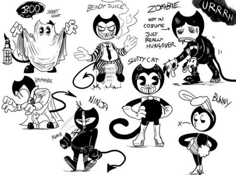 some cartoon characters that are drawn in black and white, with the words urban written on them