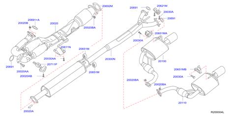 2020 Nissan Maxima SEDAN 3.5SV Exhaust System Hanger - 20651-JN01A - Genuine Nissan Part