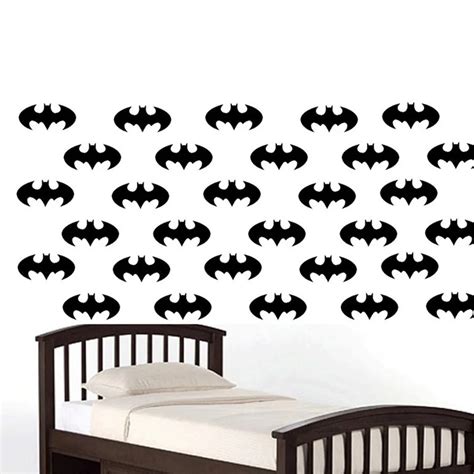 Aliexpress.com : Buy 50 pieces/set Batman Logo Wall Stickers Decals Removable DIY Nursery Vinyls ...