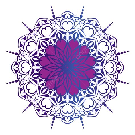 Spanish Traditional Azulejo Blue Glazed Purple Color Meditational Islamic Decoration Mandala ...