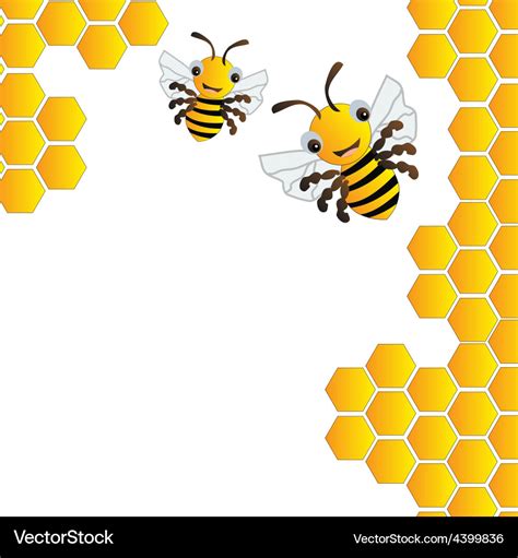 Happy bees background Royalty Free Vector Image