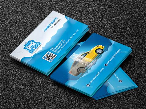 Tropical Business Cards: Car Wash Business Cards Templates