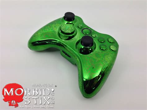 MorbidStix Custom Xbox 360 Controller Green Chrome-2 - MorbidStix ...