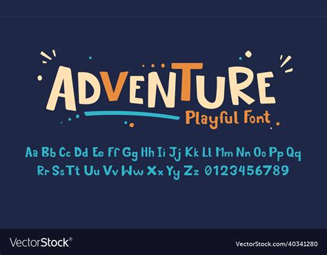 Playful handmade typography font for kids games Vector Image