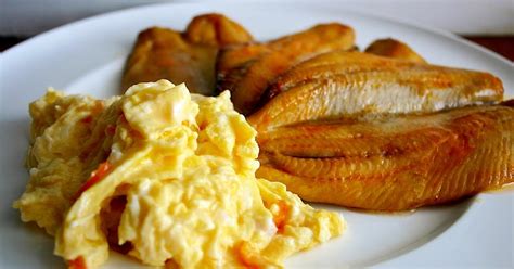 Robson of Craster Kippers with scrambled eggs ... perfect British ...