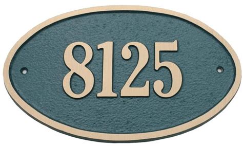 Brass House Number Plaque – Solid Brass Address Signs