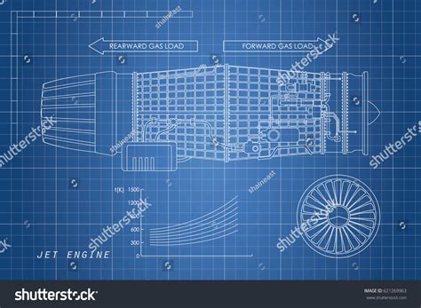 Jet Engine Outline Style Industrial Vector Stock Illustration 621269963 | Shutterstock