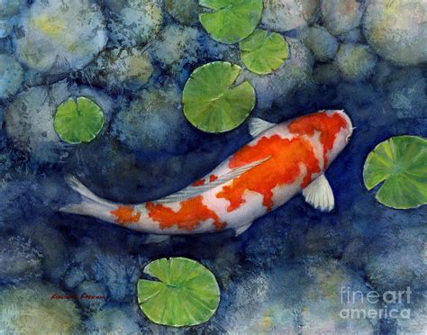 Koi Pond Painting by Hailey E Herrera - Fine Art America