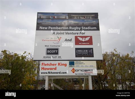 Parc y Scarlets new rugby stadium in the Pemberton district of Llanelli ...