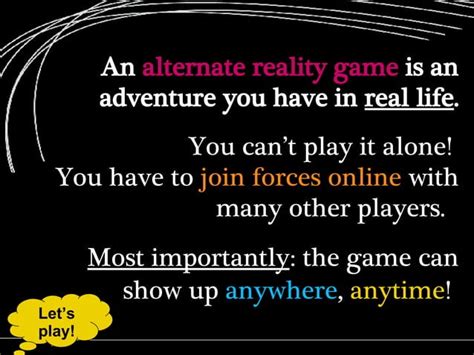 Make An Alternate Reality Game!