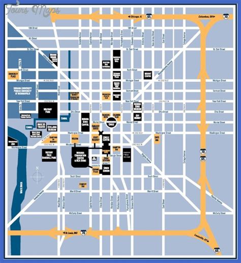 Indianapolis Map Tourist Attractions - ToursMaps.com