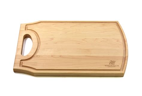 Wood Cutting Board with Handle and Juice Groove