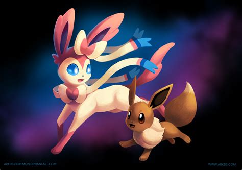 Sylveon and Eevee by arkeis-pokemon on DeviantArt