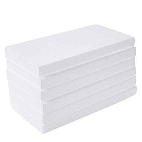 Craft Foam Block - 6-Pack Rectangle Polystyrene Foam Brick - Styrofoam Blocks for Sculpture ...