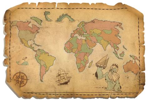 Antique World Map Vector Free | Download Free Vector Art | Free-Vectors