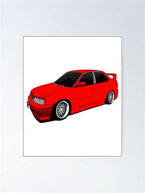 "Red Car" Poster for Sale by ErnadHasic | Redbubble