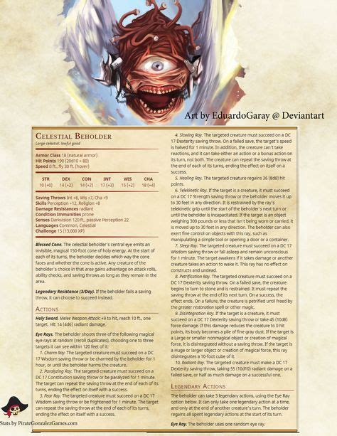 Celestial Beholder | Dungeons and Dragons Monsters, D&D, and Homebrews