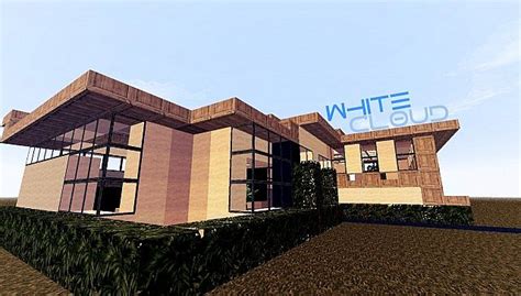 White Cloud Modern House Minecraft Project