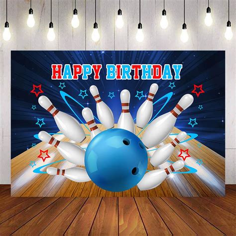 Bowling Party Theme Happy Birthday Back Grounds in 2021 | Bowling party themes, Party theme ...