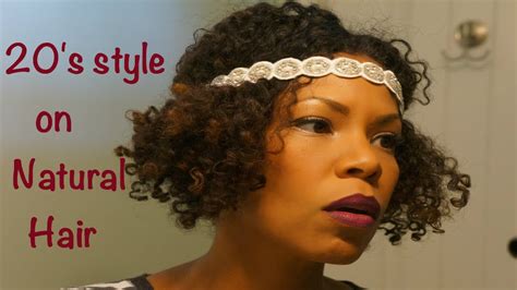 Natural style on short hair..The 20's flapper girl - YouTube