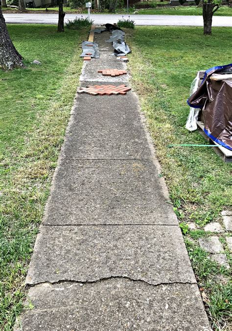 Installing Brick Pavers Over Existing Cement Sidewalk | Concrete patio makeover, Brick pavers ...