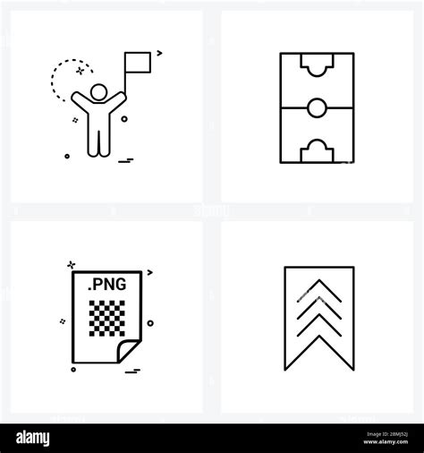 4 Universal Icons Pixel Perfect Symbols of flag, file, flags, soccer ...