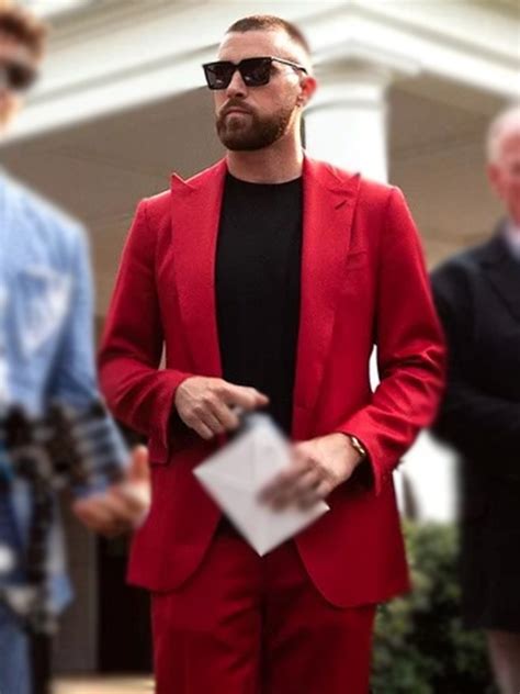 Travis Kelce Red Suit | Kansas City Chiefs Kelce's Red Suit