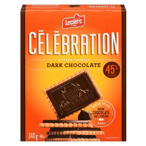 Leclerc Celebration Dark Chocolate Butter Cookies- 240g | London Drugs