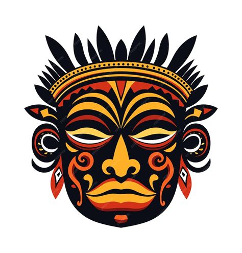 Premium Vector | Indian traditional mask vector illustration on isolated background indian ...