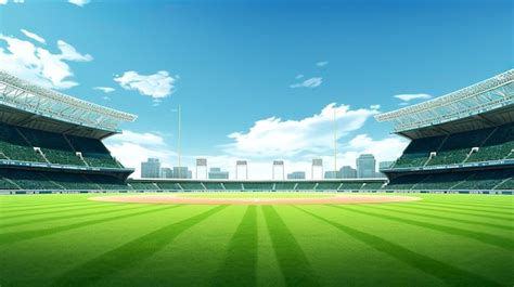 Premium AI Image | Illustration of a sports field in closeup in vector style