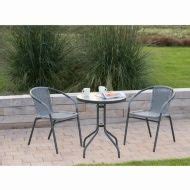 Sorrento Rattan Effect Bistro Set 3pc | Outdoor patio furniture sets, Outdoor patio decor ...