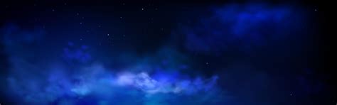 Night cloudy sky with stars, dark starry heaven 16265816 Vector Art at Vecteezy