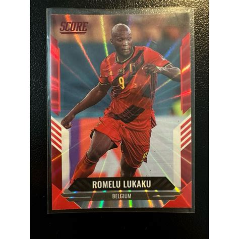 E80 Romelu Lukaku Belgium Belgium Red Laser Panini Score 2021 / 22 ...