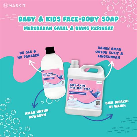 Sabun Bayi Anti Biang Keringat Baby Kids Face Body Wash Soap Maskit ...