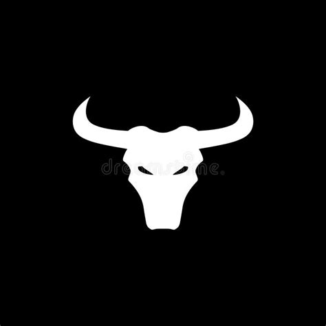 Bull Face Logo, Business Icon on a Dark Background Stock Vector ...