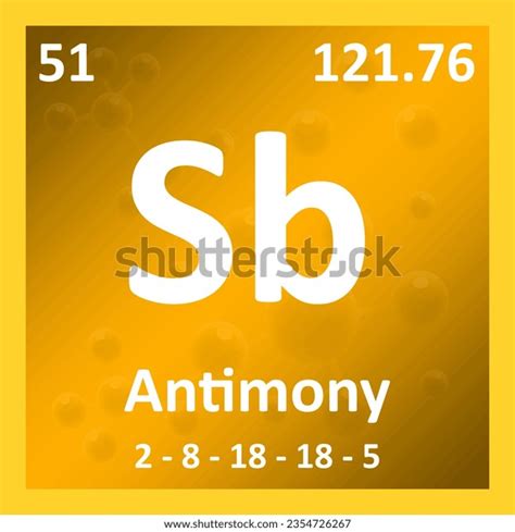 Modern Periodic Table Element Antimony Illustration Stock Illustration ...