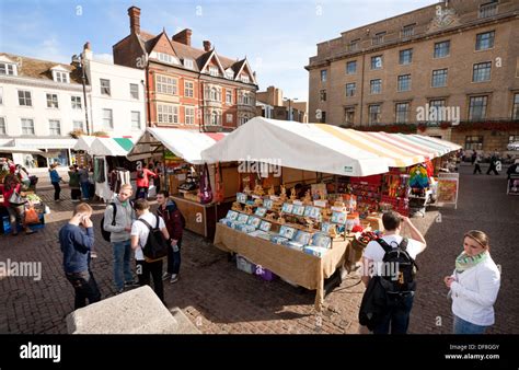 Cambridge market, the market square, Cambridge England UK Stock Photo ...