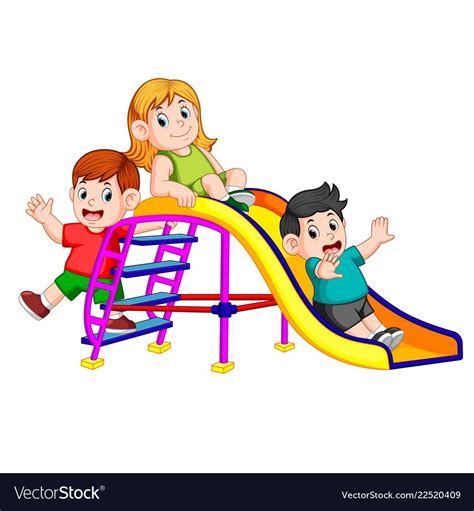 illustration of the childrens have fun play slide. Download a Free Preview or High Quality Adobe ...