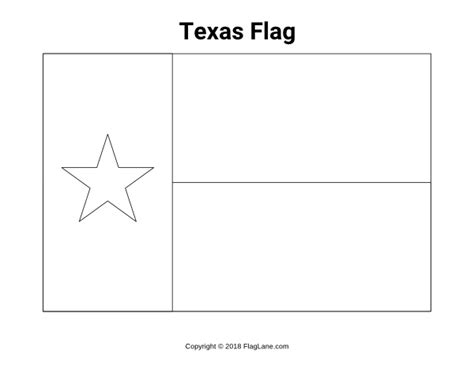 Free Texas Flag Coloring Page