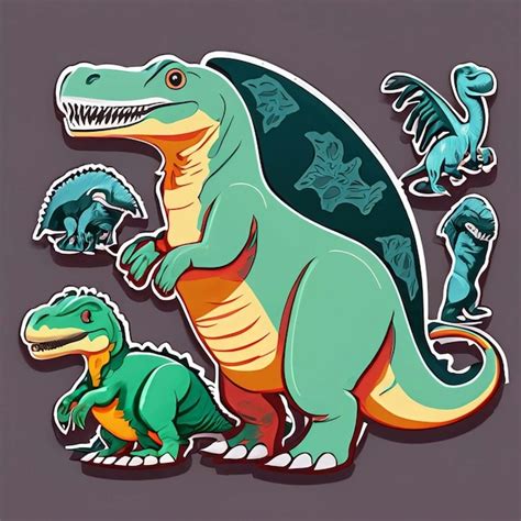 Premium AI Image | dinosaur stickers