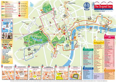 London Attractions Map PDF - FREE Printable Tourist Map London, Waking Tours Maps 2020