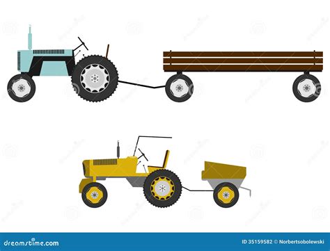 Tractor With Trailer Stock Photography - Image: 35159582