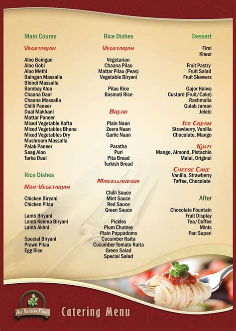 Pin on Our offerings | Wedding catering menu, Indian wedding food ...