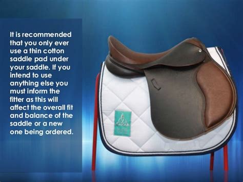 Saddle Fitting Tips