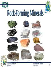 II.A. Rock-Forming Minerals.ppt - Rock-Forming Minerals Darwin S. Nool R.N. L.P.T SHS Teacher ...